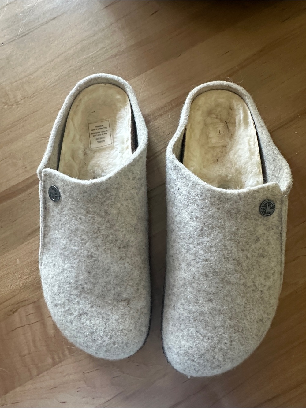 Birkenstock Cream Wool Slip-On Clog